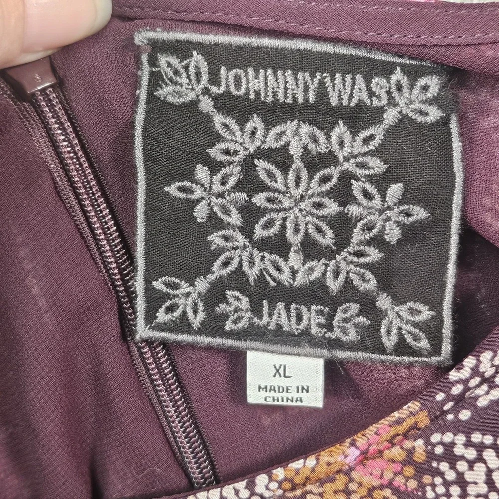 Johnny Was Alicante Silk Tunic Dress XL Floral Tropical Cruise‎ Designer Luxury - Picture 5 of 14